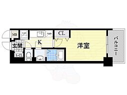 Luxe今里2 1Kの間取図画像