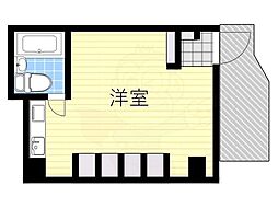 アヴァンセ天王寺 ワンルームの間取図画像