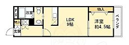 カーサノベンタ 1LDKの間取図画像