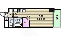 Lalaplace四天王寺夕陽ヶ丘 ワンルームの間取図画像