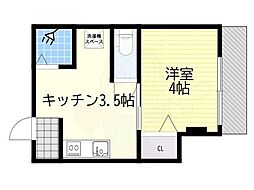 ニューライフ赤坂 1Kの間取図画像