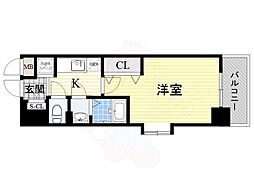 Luxe今里2 1Kの間取図画像