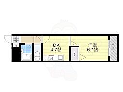 アドバンス新今里 1DKの間取図画像