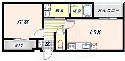 グランクロe 1LDKの間取図画像