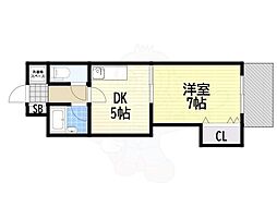 ルシエ桃谷 1DKの間取図画像
