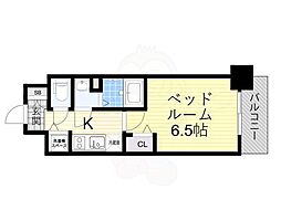 アドバンス大阪バレンシア 1Kの間取図画像