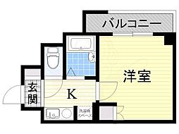 カーサパスコロ 1Kの間取図画像