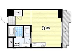 朝日プラザ高津3 ワンルームの間取図画像