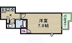 グリーンヒルズ5番館 1Kの間取図画像