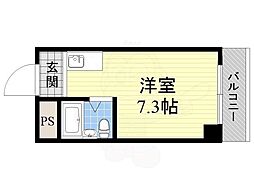 キャピタル今里 ワンルームの間取図画像