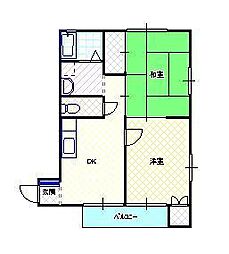 アネックス 2DKの間取図画像