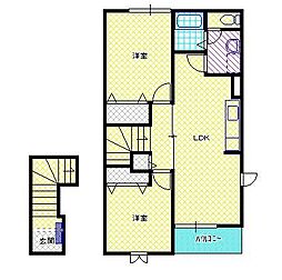 アルバ 2DKの間取図画像