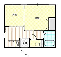 フォルテーユ 2Kの間取図画像