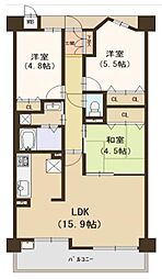 ウインヒルズジェームス山 3LDKの間取図画像