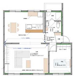 狩口台9団地29号棟 1LDKの間取図画像