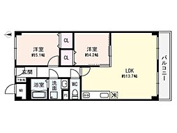 メゾン舞子ショアー 2LDKの間取図画像