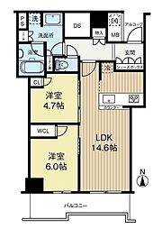 シエリアタワー大阪堀江 2LDKの間取図画像