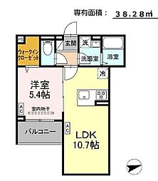 セレスティア祖師谷 1LDKの間取図画像