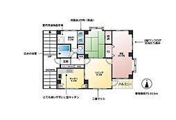 太郎ハウス 2SLDKの間取図画像