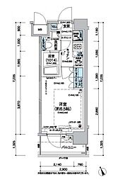 京急空港線 京急蒲田駅 徒歩7分の賃貸マンション 8階1Kの間取り