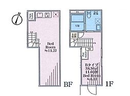 東急世田谷線 三軒茶屋駅 徒歩10分の賃貸マンション 1階1LDKの間取り