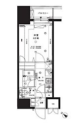 京急空港線 京急蒲田駅 徒歩3分の賃貸マンション 2階1Kの間取り