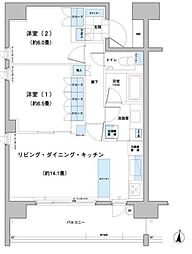 ガーデニエール砧レジデンス 1SLDKの間取図画像