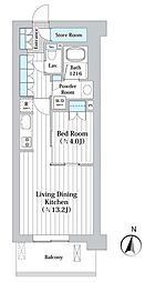 アビティグランデ砧 1LDKの間取図画像