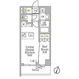 AIFLAT明大前 1LDKの間取図画像