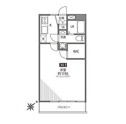 弐拾参番館 ワンルームの間取図画像