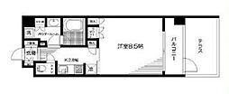 日神デュオステージ経堂 1Kの間取図画像