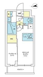世田谷区赤堤2丁目マンション 1DKの間取図画像