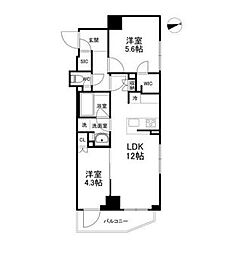 CRESTCOURT世田谷松原 2LDKの間取図画像