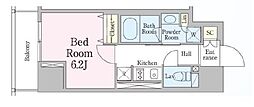 RESIDIA笹塚3 ワンルームの間取図画像