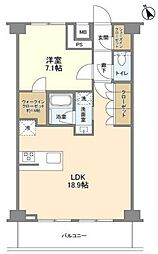 crealpremier明大前 1LDKの間取図画像