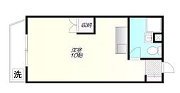 下北沢ロイヤルハイツ ワンルームの間取図画像