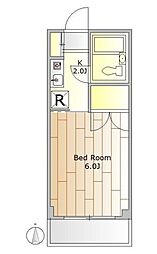 ジュネス梅ケ丘 1Kの間取図画像