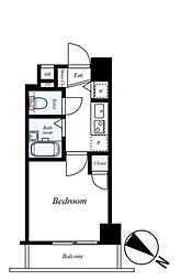 菱和パレス三軒茶屋壱番館 1Kの間取図画像