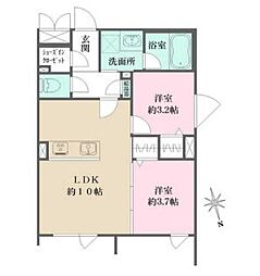 間取図画像 2LDK