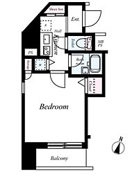 京王線 代田橋駅 徒歩5分の賃貸マンション 6階1Kの間取り