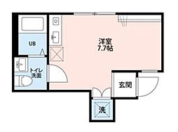 東急多摩川線 矢口渡駅 徒歩11分の賃貸アパート 1階ワンルームの間取り