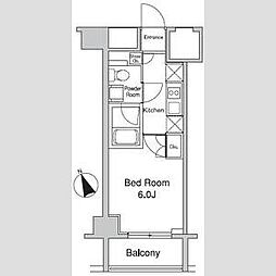 京急本線 京急蒲田駅 徒歩3分の賃貸マンション 6階1Kの間取り