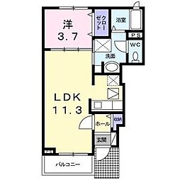 東急多摩川線 矢口渡駅 徒歩5分の賃貸アパート 1階1LDKの間取り