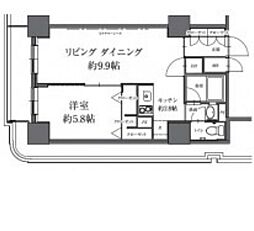 HF駒沢公園レジデンスTOWER 1LDKの間取図画像