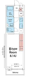 リブリ・三軒茶屋 1Kの間取図画像