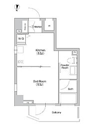 PRIMEURBAN三軒茶屋 1DKの間取図画像