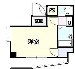 サポーレ三軒茶屋 ワンルームの間取図画像