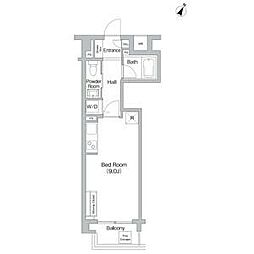 PRIMEURBAN三軒茶屋 ワンルームの間取図画像