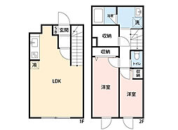 世田谷区代田5丁目マンション 2LDKの間取図画像