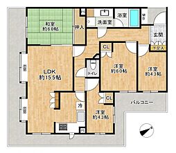 津田沼パーク・ホームズ 4LDKの間取り